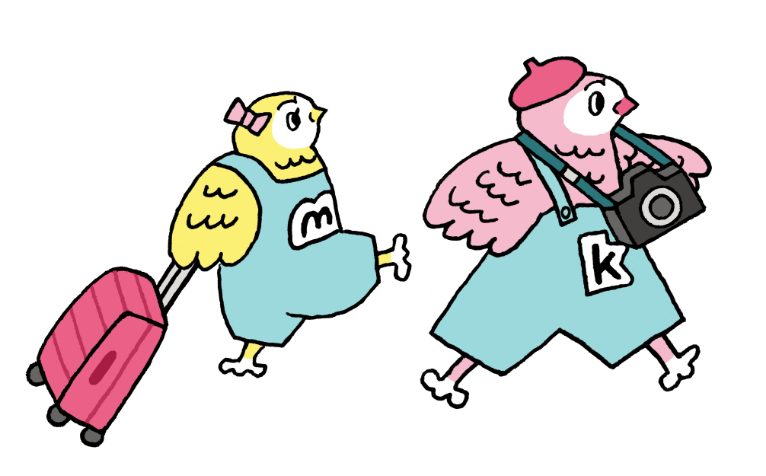 ココとモモです